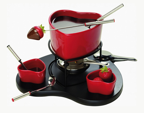 Appareil pour fondue au chocolat pas cher, avec compartiments, Desserts et  sucreries