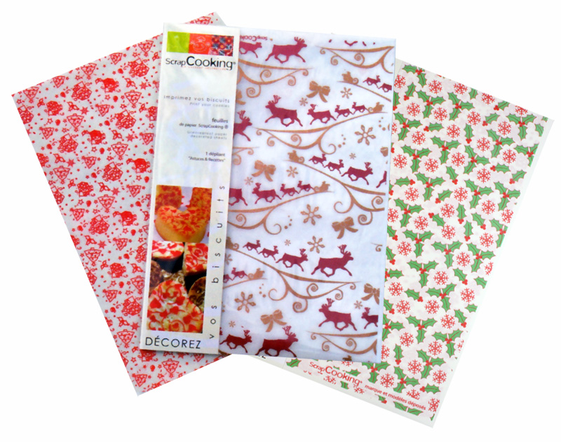 6 feuilles ScrapCooking ® Noël ScrapCooking ® 6 feuilles scrapcooking ®  noël papier scrapcooking®