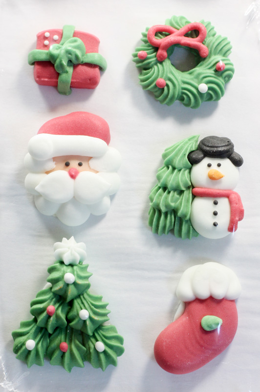 Décorations en sucre - Noël (6pcs) 