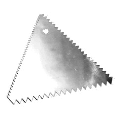 Peigne décor triangle en inox