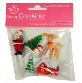 4 Décorations de bûches de Noël Scrapcooking - accessoires pour