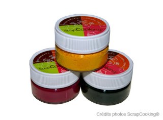 Colorants rouge, vert, jaune alimentaires naturels en poudre 