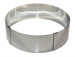 Cercle à pâtisserie inox réglable ø 16 à 30cm